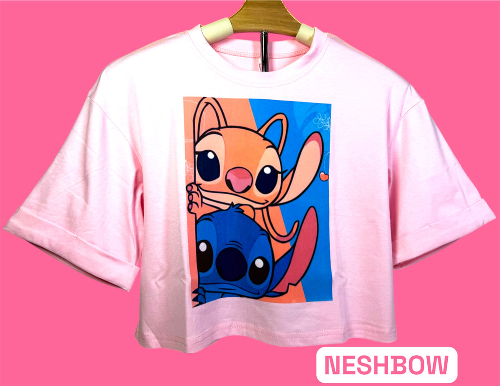 Stitch & Angel Adventure Crop-Top