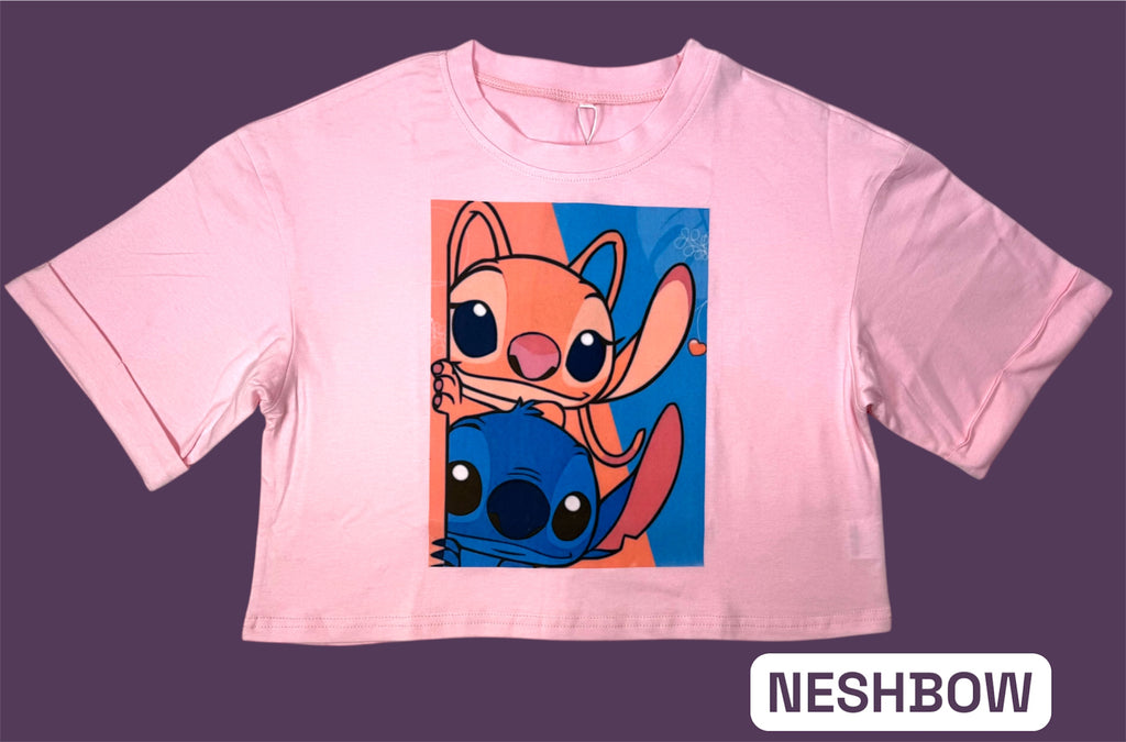 Stitch & Angel Adventure Crop-Top